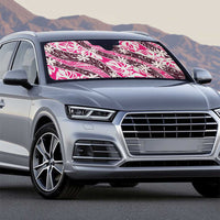 Tarona Tahiti Tiare Monstera Auto Sun Shade Polynesian Pattern Curve Style - Polynesian Pride