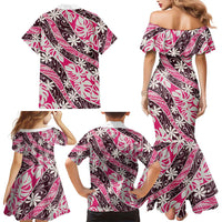 Tarona Tahiti Tiare Monstera Family Matching Mermaid Dress and Hawaiian Shirt Polynesian Pattern Curve Style LT01 - Polynesian Pride
