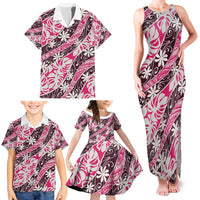 Tarona Tahiti Tiare Monstera Family Matching Tank Maxi Dress and Hawaiian Shirt Polynesian Pattern Curve Style LT01 - Polynesian Pride