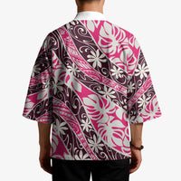 Tarona Tahiti Tiare Monstera Kimono Polynesian Pattern Curve Style - Polynesian Pride