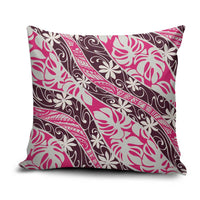 Tarona Tahiti Tiare Monstera Pillow Cover Polynesian Pattern Curve Style - Polynesian Pride