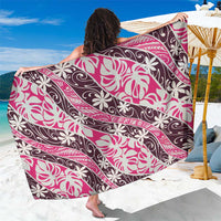 Tarona Tahiti Tiare Monstera Sarong Polynesian Pattern Curve Style - Polynesian Pride