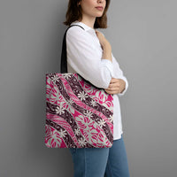 Tarona Tahiti Tiare Monstera Tote Bag Polynesian Pattern Curve Style - Polynesian Pride