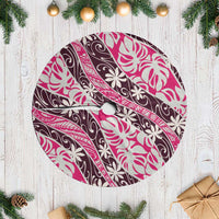 Tarona Tahiti Tiare Monstera Tree Skirt Polynesian Pattern Curve Style - Polynesian Pride