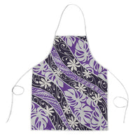 Vareau Tahiti Tiare Monstera Apron Polynesian Pattern Curve Style - Polynesian Pride