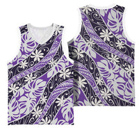 Vareau Tahiti Tiare Monstera Basketball Jersey Polynesian Pattern Curve Style - Polynesian Pride