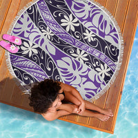 Vareau Tahiti Tiare Monstera Beach Blanket Polynesian Pattern Curve Style - Polynesian Pride
