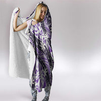 Vareau Tahiti Tiare Monstera Hooded Blanket Polynesian Pattern Curve Style - Polynesian Pride