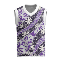 Vareau Tahiti Tiare Monstera Christmas Knitted V-Neck Vest Polynesian Pattern Curve Style - Polynesian Pride