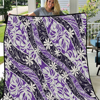 Vareau Tahiti Tiare Monstera Quilt Polynesian Pattern Curve Style - Polynesian Pride