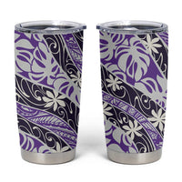 Vareau Tahiti Tiare Monstera Tumbler Cup Polynesian Pattern Curve Style - Polynesian Pride