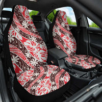 Uteute Tahiti Tiare Monstera Car Seat Cover Polynesian Pattern Curve Style - Polynesian Pride