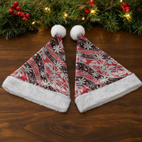 Uteute Tahiti Tiare Monstera Christmas Santa Hat Polynesian Pattern Curve Style - Polynesian Pride