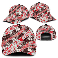 Uteute Tahiti Tiare Monstera Classic Cap Polynesian Pattern Curve Style - Polynesian Pride