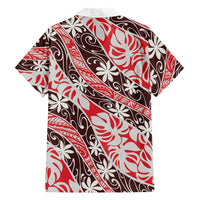 Uteute Tahiti Tiare Monstera Family Matching Off Shoulder Short Dress and Hawaiian Shirt Polynesian Pattern Curve Style LT01 - Polynesian Pride