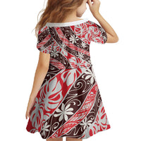 Uteute Tahiti Tiare Monstera Family Matching Short Sleeve Bodycon Dress and Hawaiian Shirt Polynesian Pattern Curve Style - Polynesian Pride