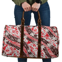 Uteute Tahiti Tiare Monstera Travel Bag Polynesian Pattern Curve Style - Polynesian Pride