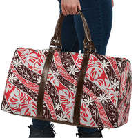 Uteute Tahiti Tiare Monstera Travel Bag Polynesian Pattern Curve Style - Polynesian Pride