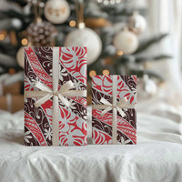 Uteute Tahiti Tiare Monstera Wrapping Paper Polynesian Pattern Curve Style - Polynesian Pride