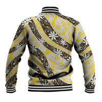 Rearea Tahiti Tiare Monstera Baseball Jacket Polynesian Pattern Curve Style - Polynesian Pride