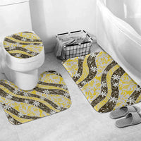Rearea Tahiti Tiare Monstera Bathroom Set Polynesian Pattern Curve Style - Polynesian Pride