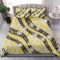 Rearea Tahiti Tiare Monstera Bedding Set Polynesian Pattern Curve Style - Polynesian Pride