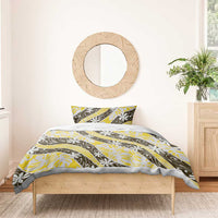 Rearea Tahiti Tiare Monstera Bedding Set Polynesian Pattern Curve Style - Polynesian Pride