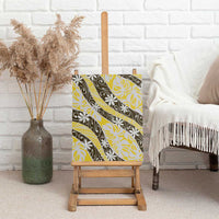 Rearea Tahiti Tiare Monstera Canvas Wall Art Polynesian Pattern Curve Style - Polynesian Pride