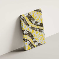 Rearea Tahiti Tiare Monstera Canvas Wall Art Polynesian Pattern Curve Style - Polynesian Pride