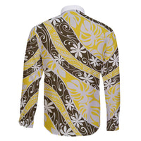 Rearea Tahiti Tiare Monstera Family Matching Long Sleeve Bodycon Dress and Hawaiian Shirt Polynesian Pattern Curve Style LT01 - Polynesian Pride