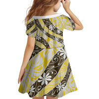 Rearea Tahiti Tiare Monstera Family Matching Off The Shoulder Long Sleeve Dress and Hawaiian Shirt Polynesian Pattern Curve Style LT01 - Polynesian Pride