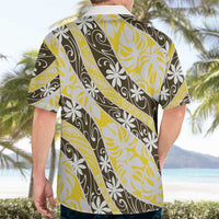 Rearea Tahiti Tiare Monstera Hawaiian Shirt Polynesian Pattern Curve Style - Polynesian Pride