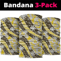 Rearea Tahiti Tiare Monstera Neck Gaiter Polynesian Pattern Curve Style - Polynesian Pride