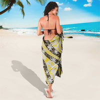 Rearea Tahiti Tiare Monstera Sarong Polynesian Pattern Curve Style - Polynesian Pride