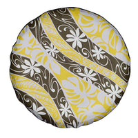 Rearea Tahiti Tiare Monstera Spare Tire Cover Polynesian Pattern Curve Style - Polynesian Pride