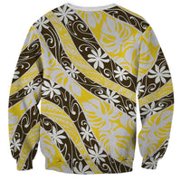 Rearea Tahiti Tiare Monstera Sweatshirt Polynesian Pattern Curve Style - Polynesian Pride