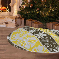 Rearea Tahiti Tiare Monstera Tree Skirt Polynesian Pattern Curve Style - Polynesian Pride