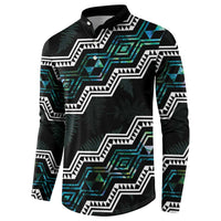 Personalised Taniko Aotearoa Mix Paua Shell Button Sweatshirt Niho Taniwha Turquoise Glitter LT01 - Polynesian Pride