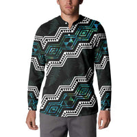 Personalised Taniko Aotearoa Mix Paua Shell Button Sweatshirt Niho Taniwha Turquoise Glitter LT01 - Polynesian Pride