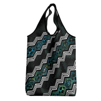 Taniko Aotearoa Mix Paua Shell Grocery Bag Niho Taniwha Turquoise Glitter