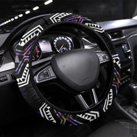 Taniko Aotearoa Mix Paua Shell Steering Wheel Cover Niho Taniwha Lilac Glitter