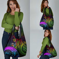 Wellington Pride Grocery Bag Aotearoa Tribal Rainbow Pattern