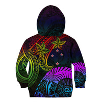 Wellington Pride Kid Hoodie Aotearoa Tribal Rainbow Pattern LT01 - Polynesian Pride