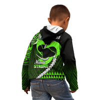 Personalised Hawaii Kid Hoodie Maui Be Strong Kakau Green Version LT01 - Polynesian Pride
