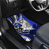 Polynesian Valentine Car Mats Couple Floral Unique Blue Version LT01 - Polynesian Pride