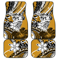 Polynesian Valentine Car Mats Couple Floral Unique Gold Version LT01 Gold - Polynesian Pride