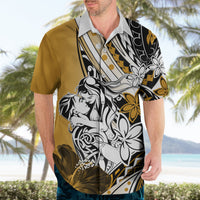 Polynesian Valentine Hawaiian Shirt Couple Floral Unique Gold Version LT01 - Polynesian Pride
