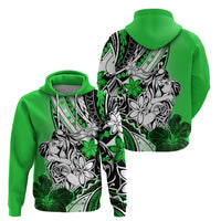 Polynesian Valentine Hoodie Couple Floral Unique Green Version LT01 - Polynesian Pride