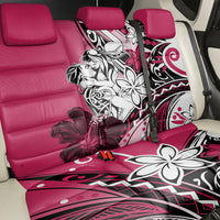 Polynesian Valentine Back Car Seat Cover Couple Floral Unique Pink Version LT01 - Polynesian Pride