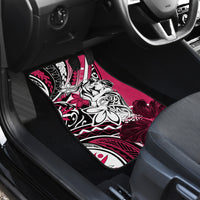 Polynesian Valentine Car Mats Couple Floral Unique Pink Version LT01 - Polynesian Pride